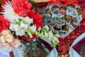 Romantic luxury picnic flower arrangements