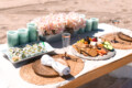 Close up of sushi at a beach picnic Miami set up