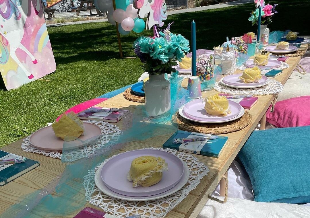 Unicorn theme luxury picnic celebration in the Bay Area