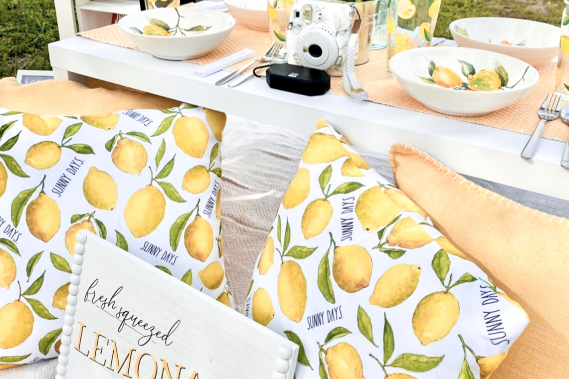 Lemon themed luxury picnic in Miami, FL