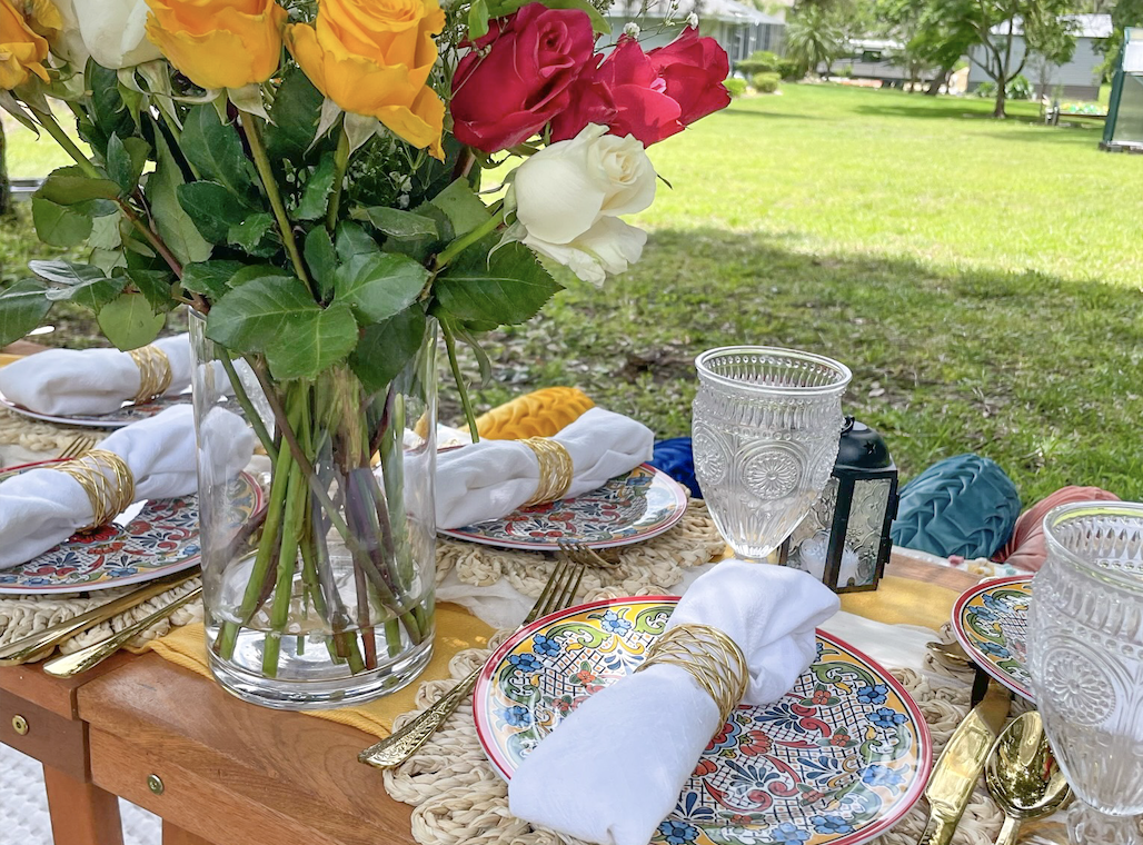Luxury park picnic in Palm Beach, FL